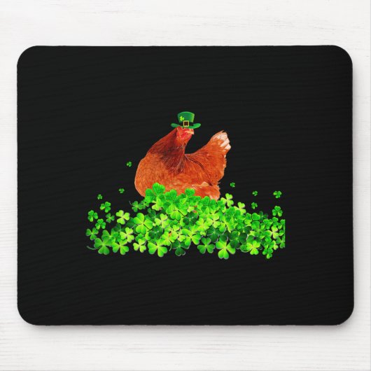 Chicken St Patricks Day Chicken Lover Irish Shamro Muismat (Voorkant)