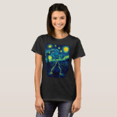 Chicken Starry Funny Night Van Gogh Farm Lover Gir T-shirt (Voorkant volledig)
