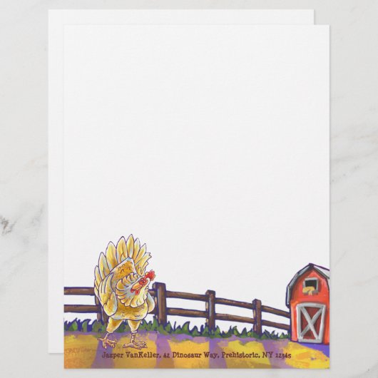 Chicken Stationery (Voorkant / Achterkant)