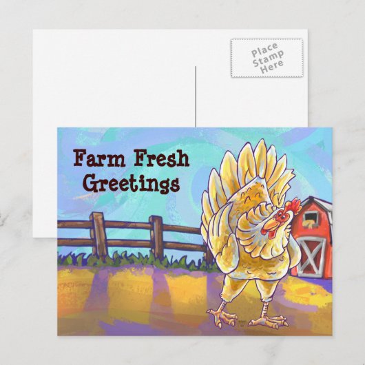Chicken Stationery Briefkaart (Voorkant / Achterkant)