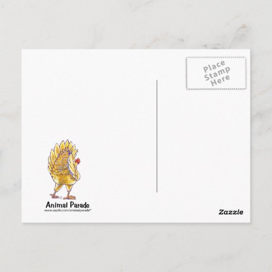 Chicken Stationery Briefkaart (Achterkant)