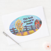 Chicken Stationery Ovale Sticker (Envelop)
