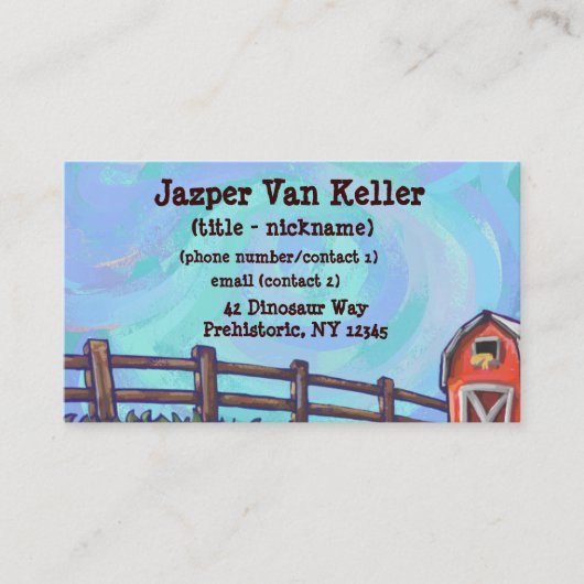 Chicken Stationery Visitekaartje (Voorkant)