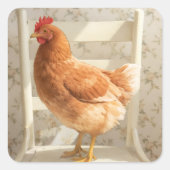 Chicken Sticker | Cute Farm Vinyl Decal (Voorkant)