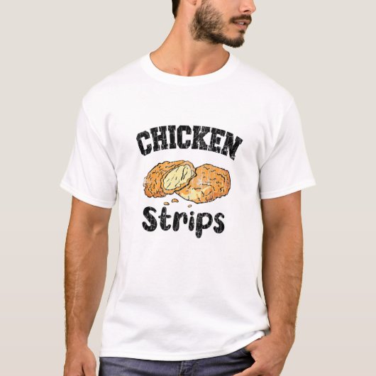 Chicken Strips Funny Fried Chicken Eater Lover Gra T-shirt (Voorkant)