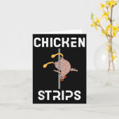 Chicken Strips Grappig Dansen Kip BBQ Barbeque Kaart (Gele Bloem)