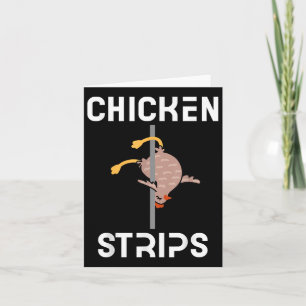 Chicken Strips Grappig Dansen Kip BBQ Barbeque Kaart