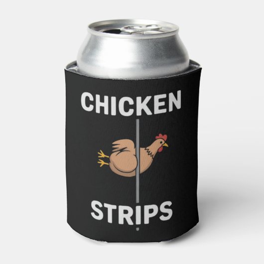 Chicken Strips Pun Funny Jokes Sarcastic Life  Blikjeskoeler (Blikje Voorkant)