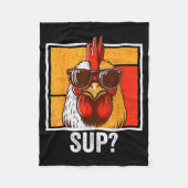 Chicken Sungles Animal Farm Funny For Farmer Men W Fleece Deken (Voorkant)