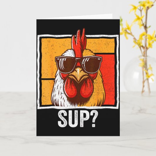 Chicken Sungles Animal Farm Funny For Farmer Men W Kaart (Gele Bloem)