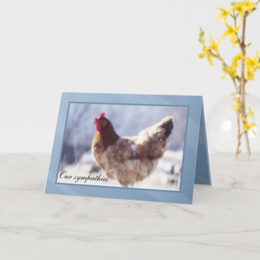 Chicken Sympathy Card Kaart (Gele Bloem)
