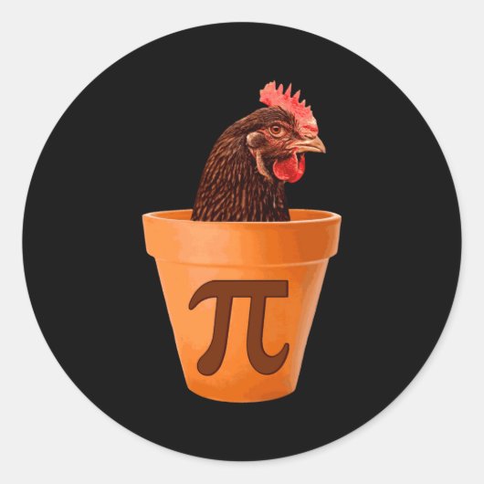 Chicken T And I Dont Care  Ronde Sticker (Voorkant)