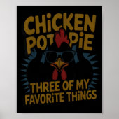 Chicken T E Farm Humor Funny Chicken Laugh Moment Poster (Voorkant)