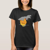 Chicken T-Rex Shadow Dinosaur Hen Lover Schattige T-shirt (Voorkant)