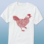 Chicken T-shirt<br><div class="desc">Een kippenontwerp voor kip- en pluimveeliefhebbers,  boeren,  kleine houders en kippenfluisteraars. Originele kunst van Nic Squirrell.</div>
