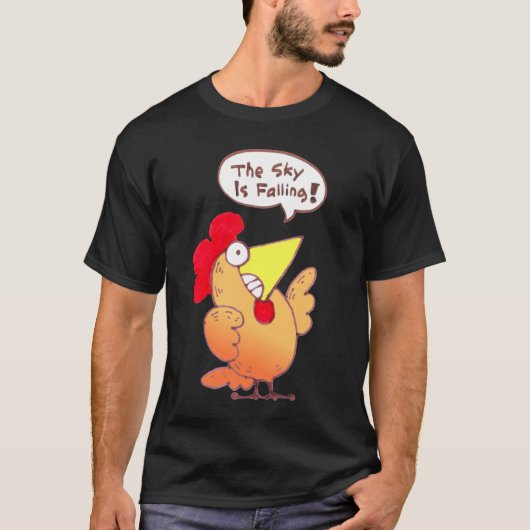 Chicken T Shirt | Cartoon Chicken Little Tee Shirt (Voorkant)