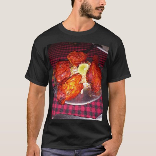 Chicken Tandoori print tshirt JN (Voorkant)