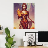 Chicken Tendies Goddess Poster (Thuiskantoor)