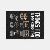 Chicken Things I Do In My Spare Time Women Men Kid Fleece Deken (Voorkant (Horizontaal))