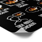Chicken Things I Do In My Spare Time Women Men Kid Poster (Hoek)