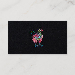 Chicken Tie Dye Hippie Poultry Farmer Boerderij  Visitekaartje