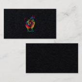 Chicken Tie Dye Hippie Poultry Farmer Boerderij  Visitekaartje (Voorkant / Achterkant)