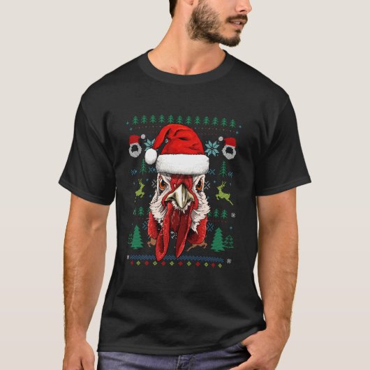 Chicken Ugly Santa T-shirt (Voorkant)