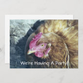 CHICKEN-uitnodiging (Voorkant / Achterkant)