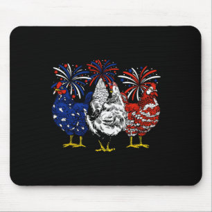 Chicken USA Vlag Patriottische Kip Liefhebber 4e v Muismat