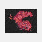 Chicken Valentines Day Heart For Farmers Cute Chic Fleece Deken (Voorkant (Horizontaal))