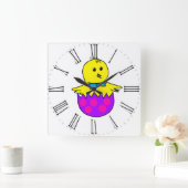 Chicken Vierkante Klok (Huis)