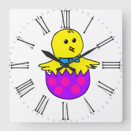 Chicken Vierkante Klok