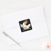 Chicken Vierkante Sticker (Envelop)