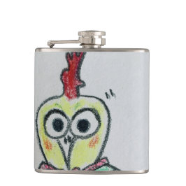 Chicken Vinyl Wrapped Flask Heupfles