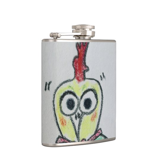Chicken Vinyl Wrapped Flask Heupfles (Rechts)