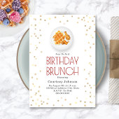 Chicken & Waffle Birthday Brunch Kaart