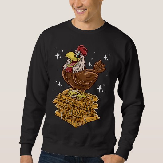 Chicken Waffles Waffle Joke Trui (Voorkant)