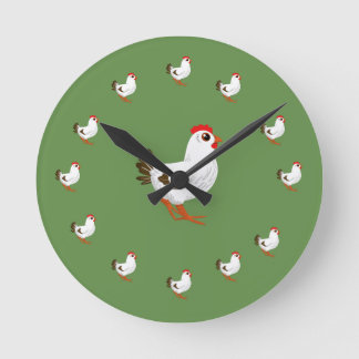 Chicken Wall Clock Chicken Lovers Gift Ronde Klok