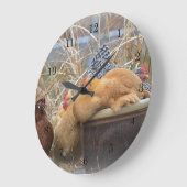 Chicken Wall Clock Grote Klok (Hoek)