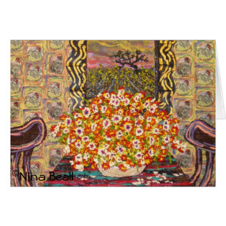 "Chicken Wallpaper w/Two Chairs" van Nina Beall