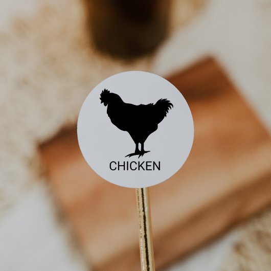 Chicken Wedding Meal Choice Ronde Sticker
