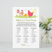 Chicken What's in your purse game baby shower (Staand voorkant)