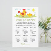 Chicken What's in your purse game baby shower (Staand voorkant)