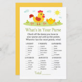 Chicken What's in your purse game baby shower (Voorkant / Achterkant)