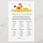 Chicken What's in your purse game baby shower (Voorkant)