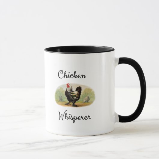 Chicken Whisperer Antiek Rooster Funny Humorisel Mok (Rechts)