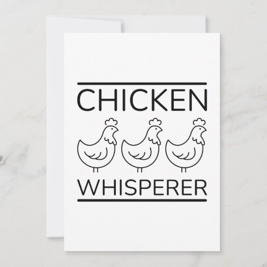 Chicken Whisperer Bedankkaart (Voorkant)