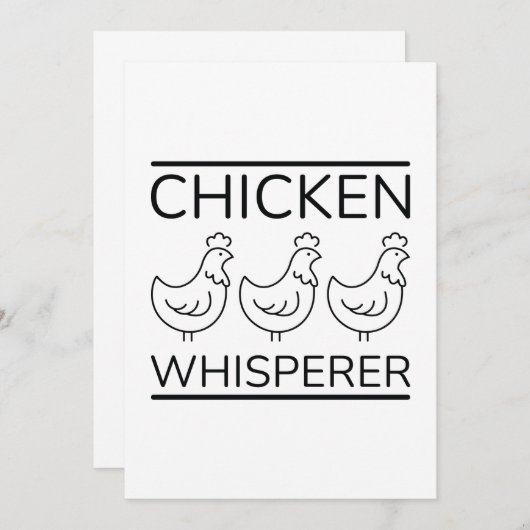 Chicken Whisperer Bedankkaart (Voorkant / Achterkant)