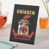 Chicken Whisperer Distress Poultry Farmer Gift Reclamebord Met Voetstuk (Insitu)