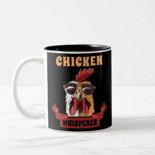 Chicken Whisperer Distress Poultry Farmer Gift Tweekleurige Koffiemok